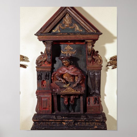 Poster Depicting St. Crispin at his Workbench (Devant)