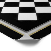 Poster Déplacement de l'image noire et d'argent (Coin)