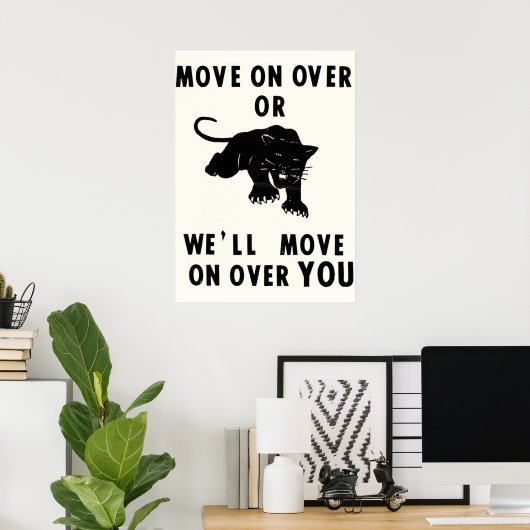 Poster Déplacer sur ou bien passer sur vous Panne noire (Bureau à domicile)