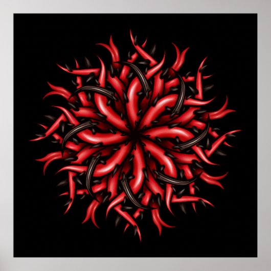 Poster Déplaisant Horreur démon Tentacles Dark Art (Devant)