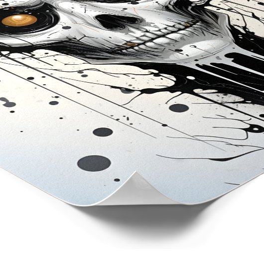 Poster Déplaisant Imaginaire Halloween Abstrait visage mo (Coin)