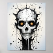 Poster Déplaisant Imaginaire Halloween Abstrait visage mo (Devant)