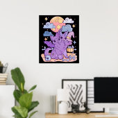Poster Déplaisant Kawaii Chibi Horreur Pastel Goth (Bureau à domicile)