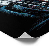 Poster Déplaisant Skeleton Biker Sur Moto Halloween Spot (Coin)