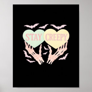Poster Déplaisant - Squelette Tenue De Main Coeurs Douce 