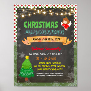 Poster Dépliant de collecte de fonds pour l'ange de Noël
