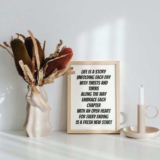 Poster Déplier un mini poème inspirant