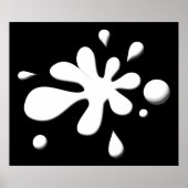 Poster Déploiement de peinture blanche (Devant)