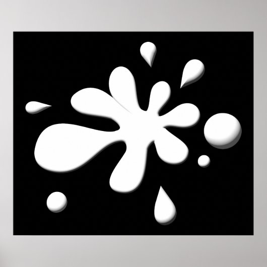 Poster Déploiement de peinture blanche (Devant)