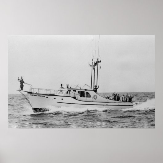 Poster Depoe Bay, Oregon Tradewinds Kingfisher Boat (Devant)