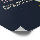 Poster Dépose bagage Désinscrire Douche de voyage Mlle à (Coin)