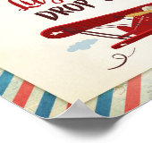 Poster Dépôt de bagages Signaler Avion Anniversaire Bébé  (Coin)