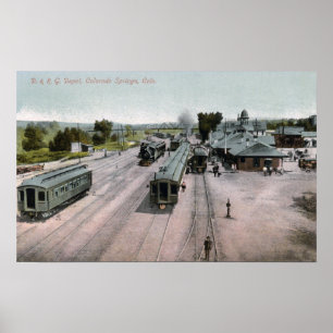 Poster Dépôt ferroviaire D & R G