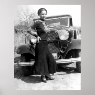 POSTER DÉPRESSION ERA GANGSTER - BONNIE PARKER 1933