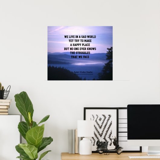 Poster Dépression et tristesse (Bureau à domicile)