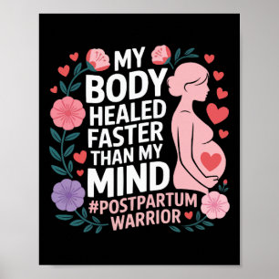 Poster Dépression post-partum Mère Maman Santé mentale ma