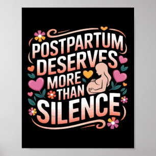 Poster Dépression post-partum Mère Maman Santé mentale ma