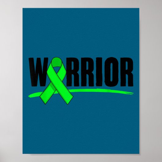 Poster Depression Warrior Ribbon Mental Health Awareness (Devant)