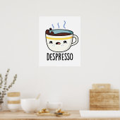 Poster Depresso Drôle Sad Espresso Pun café (Cuisine)