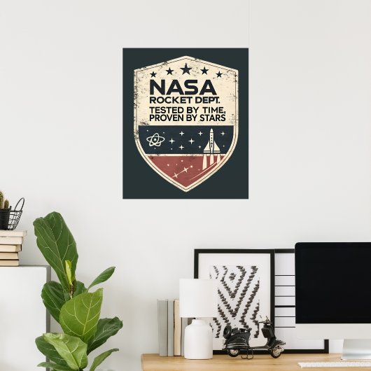 Poster Dept de fusées de la NASA testé par le temps prouv (Bureau à domicile)