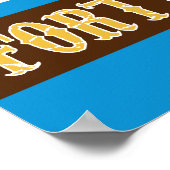 Poster d'équitation de taureaux Rodeo Cowboy (Coin)