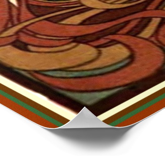 Poster "Der Kuss" par Peter Behren Art nouveau Imprimer 1 (Coin)