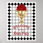 Poster Derby Day Trophée et Roses Bienvenue (Devant)