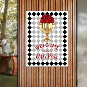 Poster Derby Day Trophée et Roses Bienvenue