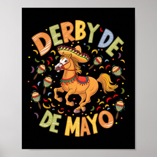 Poster Derby De Mayo Funny Cinco De Mayo Parti Mexicain (Devant)