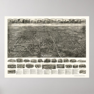 Poster Derby (Manchester), carte panoramique de CT - 1914