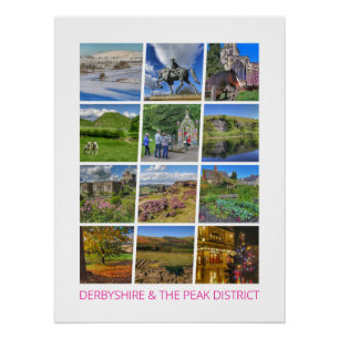 Poster Derbyshire et le district de Peak