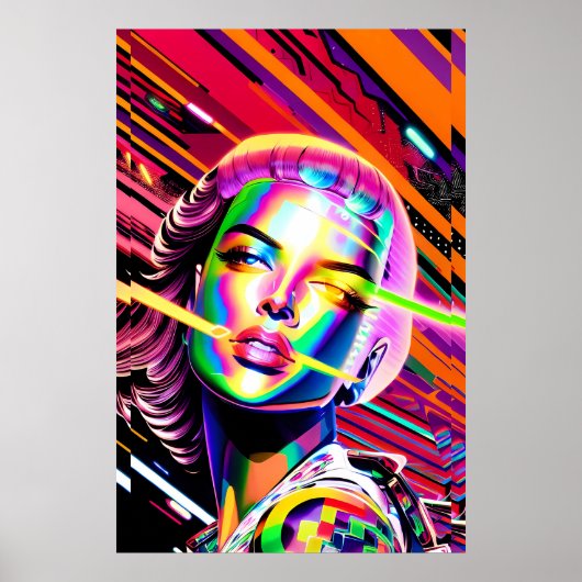 Poster Derezzed Futures - Ken Gage Art (Devant)