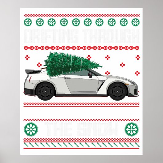 Poster dérivant dans la neige (Devant)