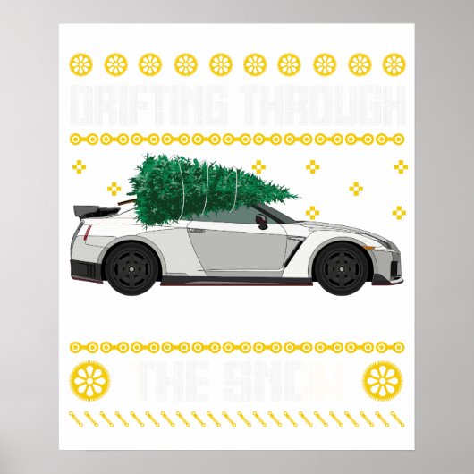 Poster dérivant dans la neige 2 (Devant)