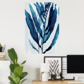 Poster Dérive bleue I (Bureau à domicile)