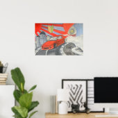 Poster Dérive dans le ciel (Bureau à domicile)