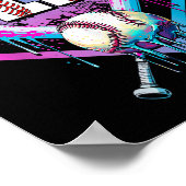 Poster Dérive de baseball 11e anniversaire Accueil Plate- (Coin)