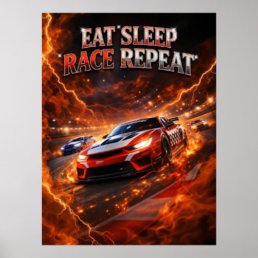 Poster Dérive de feu à vitesse de course (Devant)