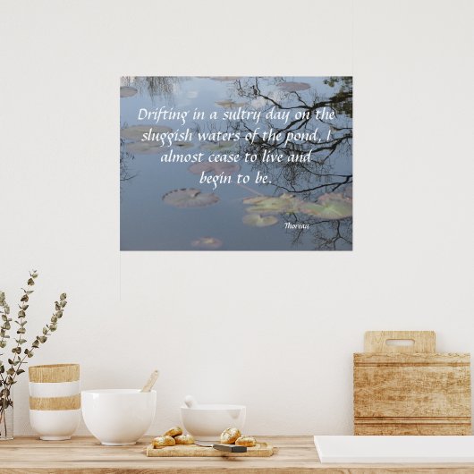 Poster Dérive sur l'étang (Cuisine)