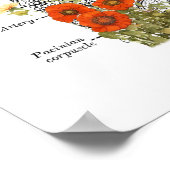 Poster Dermatologie Peau Anatomie Art avec détails florau (Coin)