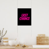 Poster dernier CHANCE, affiche de boutique, magasi (Cuisine)