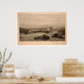 Poster Dernier du Buffalo Bierstadt (0137A) - Non restaur (Cuisine)