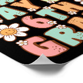 Poster Dernier Jour De La 6e Cute Groovy Sixième Professe (Coin)