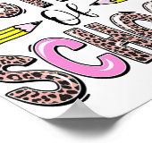 Poster Dernier Jour De L'École Leopard Enseignant Diplômé (Coin)