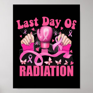 Poster Dernier Jour De Radiation Gants En Boxe Cancer Du 