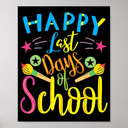 Poster Dernier Jour D'école Dernier Jour D'école Professe (Devant)