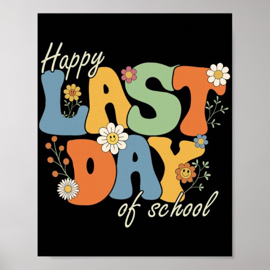 Poster Dernier Jour D'école Élève Enseignant  (Devant)