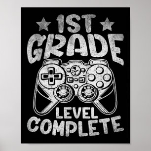 Poster Dernier Jour D'école Niveau 1ère Année Diplômé