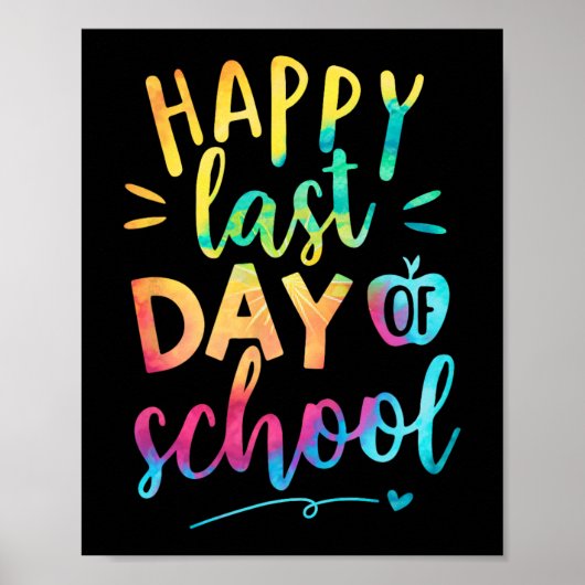 Poster Dernier jour d'école professeur élève remise des d (Devant)