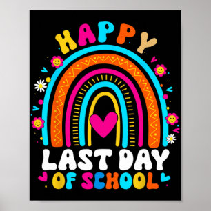 Poster Dernier Jour D'école Professeur Enfants Diplômé Ar